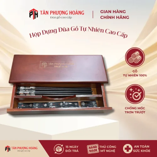 Hộp Đựng Đũa Gỗ Tự Nhiên Cao Cấp